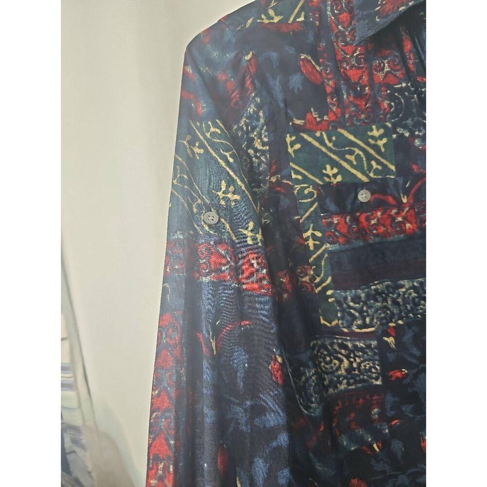 Ralph Lauren Button Down Shirt Patchwork Printed … - image 5